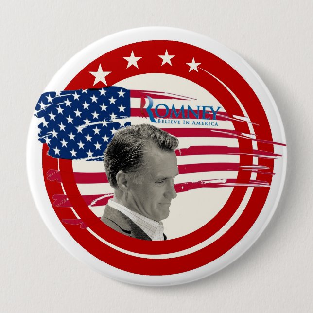 Romney 2012 "Glaube an Amerika" Button (Vorderseite)
