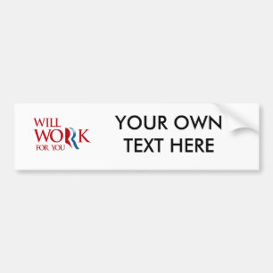 ROMNEY ARBEITET FÜR YOU.png Autoaufkleber