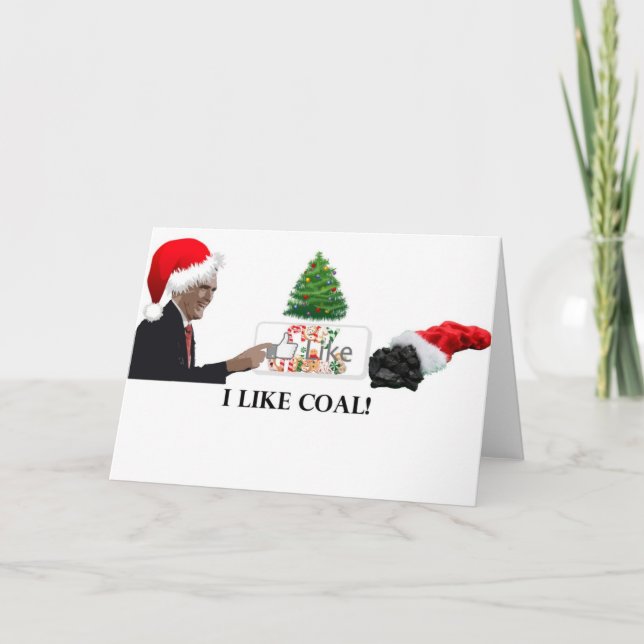 Romney Christmas Coal Feiertagskarte (Vorderseite)