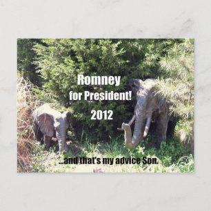Romney für den Präsidenten - 2012 Postkarte