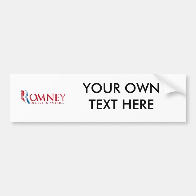 Romney - glauben Sie an Amerika (rot) Autoaufkleber (Vorne)