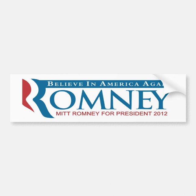 Romney: Glauben Sie wieder Autoaufkleber (Vorne)