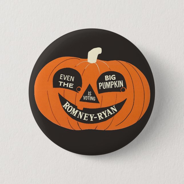 Romney - großer Kürbis Ryans Button (Vorderseite)