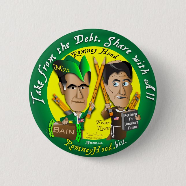 Romney Hood aus der Schulden Button (Vorderseite)