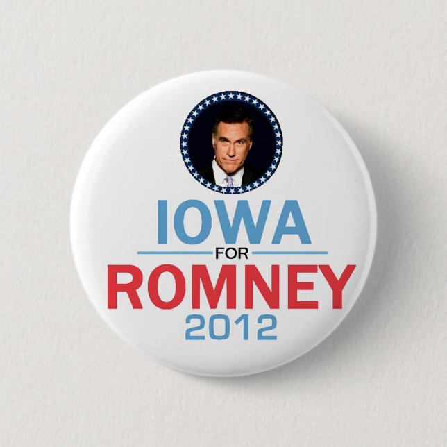 Romney Iowa Knopf Button (Vorderseite)