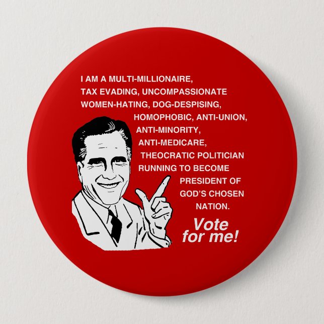 Romney ist ein Multimillionär - .png Button (Vorderseite)