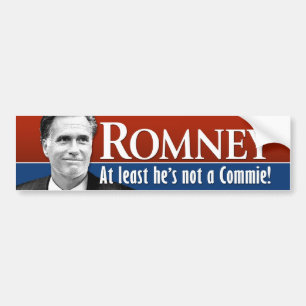 Romney - mindestens er ist nicht ein Commie Autoaufkleber