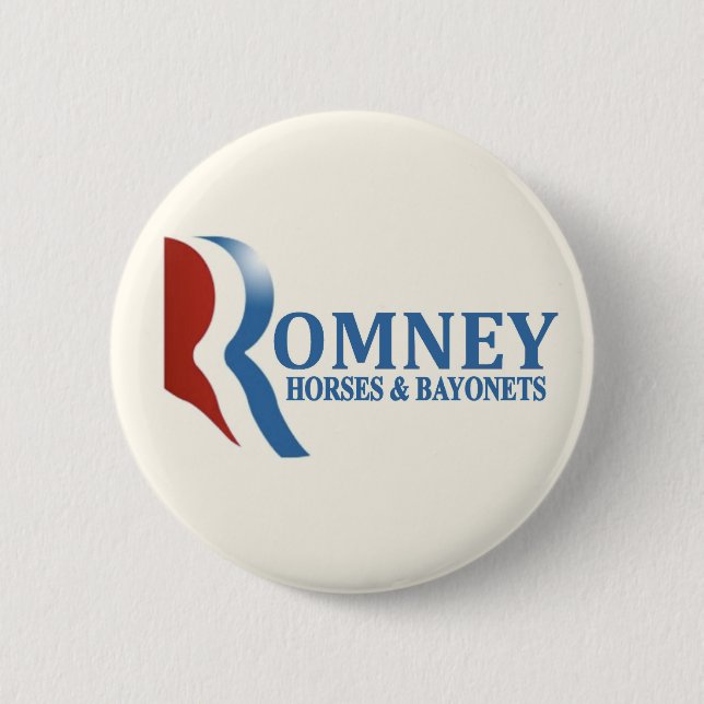 Romney: Pferde u. Bajonette Button (Vorderseite)
