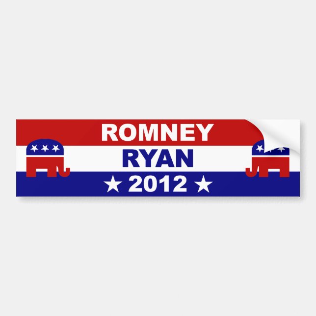 Romney Ryan 2012 Autoaufkleber (Vorne)