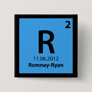 Romney Ryan 2012 elementarer Kampagnen-Knopf Button
