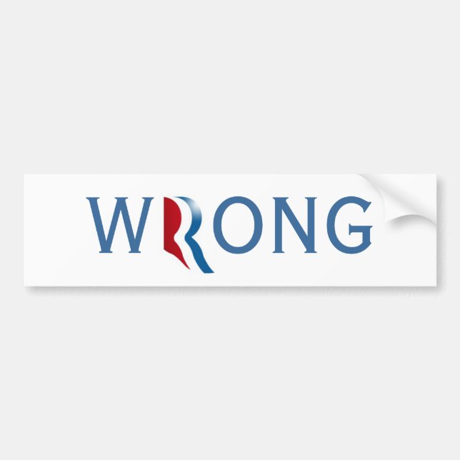 Romney Ryan 2012 "falscher" Autoaufkleber (Vorne)