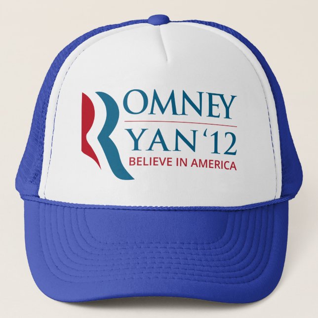 Romney/Ryan 2012 für US-Präsident und VP Truckerkappe (Vorderseite)