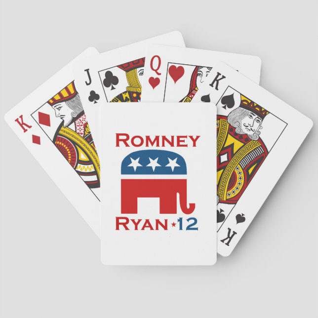 ROMNEY RYAN 2012 GOP SPIELKARTEN (Rückseite)