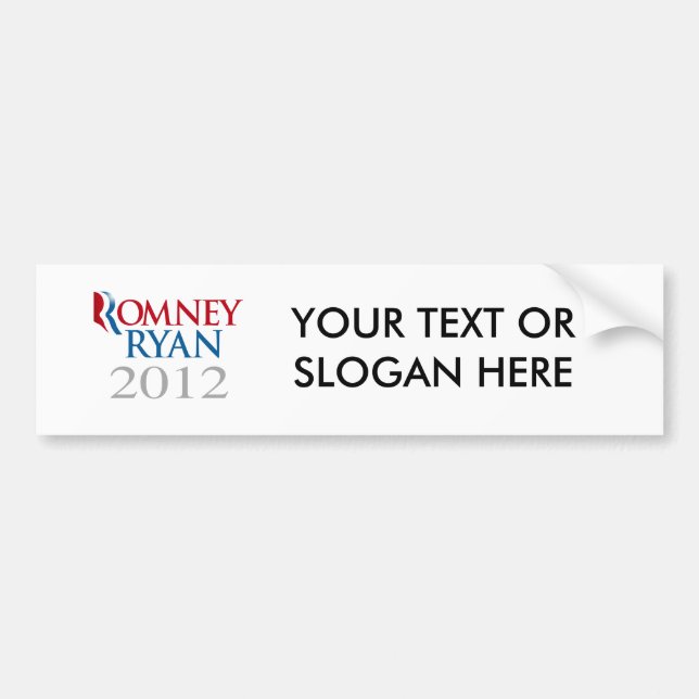 ROMNEY RYAN 2012.png Autoaufkleber (Vorne)