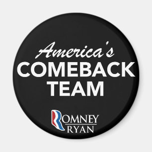 Romney Ryan Amerika Come-back-Team rund Magnet