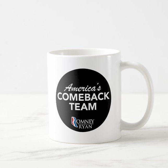 Romney Ryan Amerika Come-back-Team rund Tasse (Rechts)