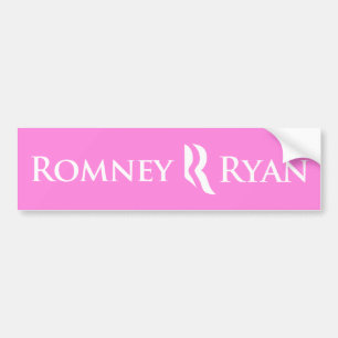Romney Ryan Autoaufkleber (Rosa)