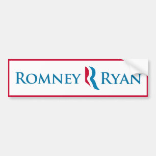 Romney Ryan Autoaufkleber (weiß)