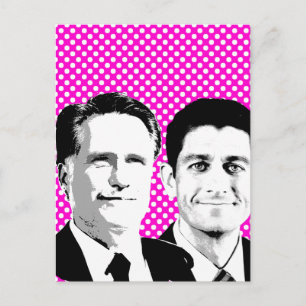 ROMNEY RYAN BUST.png Postkarte