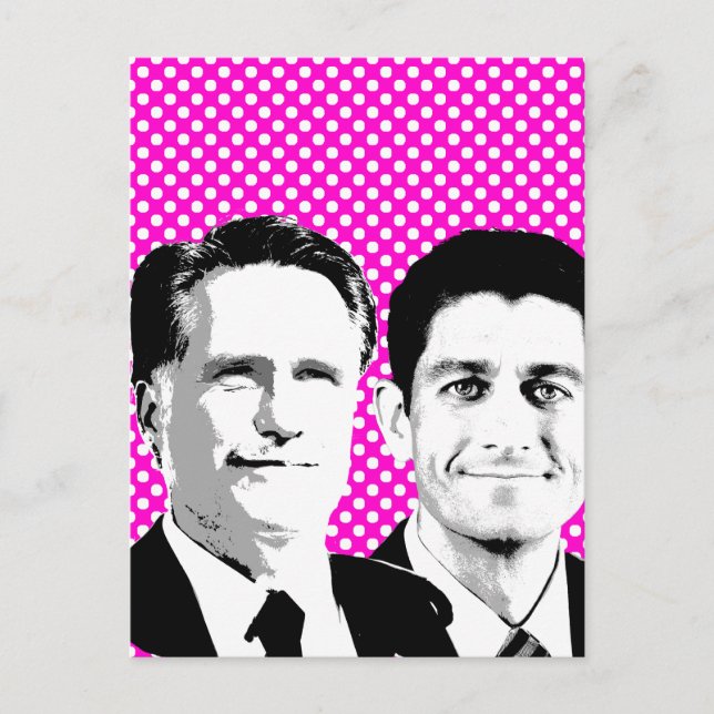 ROMNEY RYAN BUST.png Postkarte (Vorderseite)