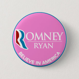 Romney Ryan glauben an rundes Rosa Amerikas Button