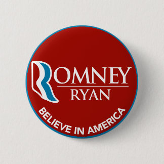Romney Ryan glauben an rundes Rot Amerikas Button