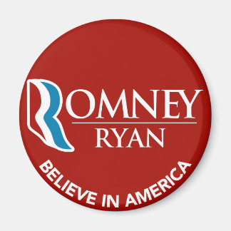 Romney Ryan glaubt an Amerika Runde Red Magnet