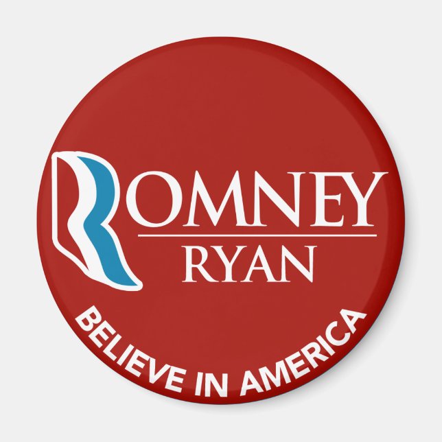 Romney Ryan glaubt an Amerika Runde Red Magnet (Vorne)
