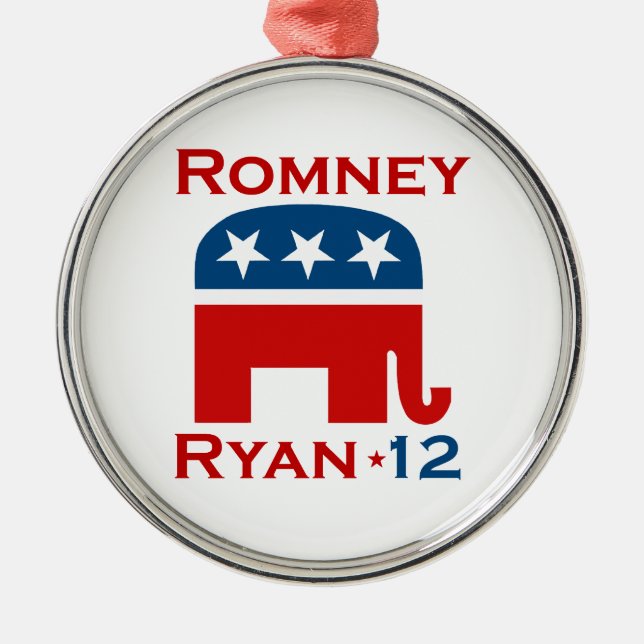 ROMNEY RYAN GOP 2012 ORNAMENT AUS METALL (Vorne)