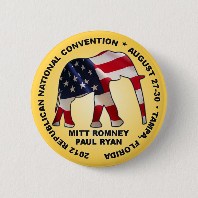 Romney Ryan GOP-Vereinbarung 2012 Button (Vorderseite)
