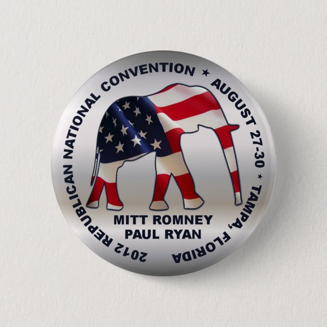 Romney Ryan GOP-Vereinbarung 2012 Button (Vorderseite)