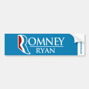 Romney Ryan Logo-Autoaufkleber hellblau Autoaufkleber