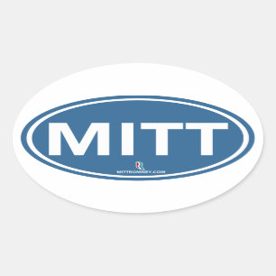 Romney Ryan Mitt-Aufkleber-Oval (blau) Ovaler Aufkleber
