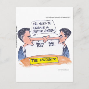 Romney Ryan Pinocchio Fusion Lustige Geschenke & T Postkarte