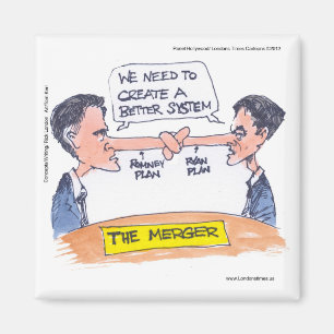 Romney Ryan Pinocchio Merger Funny Gifts & T-Shirt Magnet
