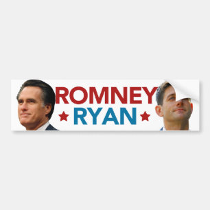 Romney Ryan Porträt-Autoaufkleber (weiß) Autoaufkleber
