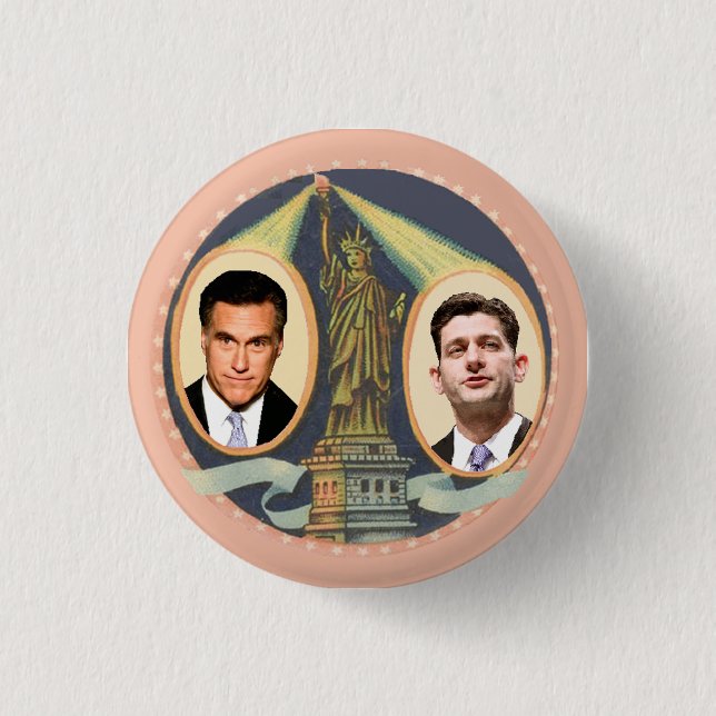 Romney Ryan Retro Button (Vorderseite)