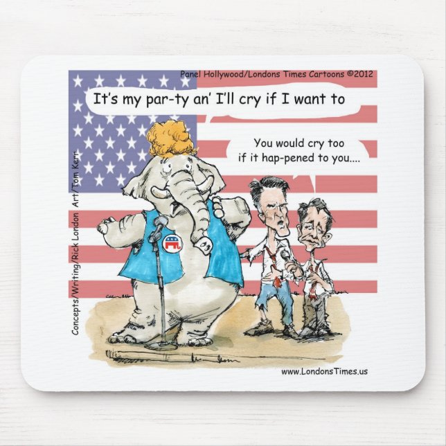 Romney & Ryan sein Party Funny Gifts & Cards Mousepad (Vorne)