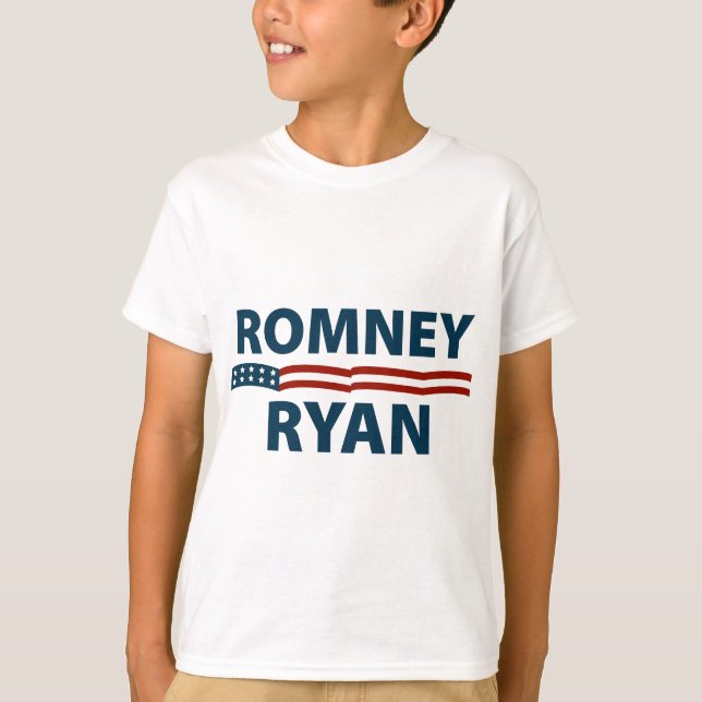 Romney Ryan US Flagge T-Shirt (Vorderseite)