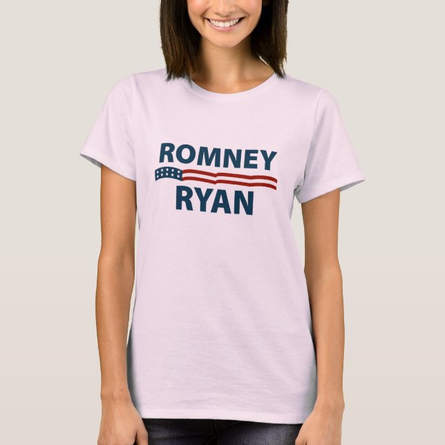 Romney-Ryan US Flagge T-Shirt (Vorderseite)