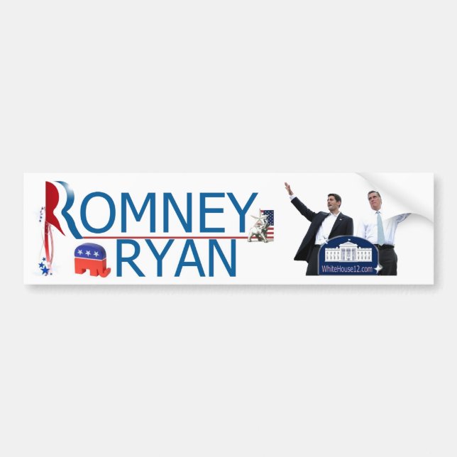 Romney/RyanAutoaufkleber 2012 Autoaufkleber (Vorne)