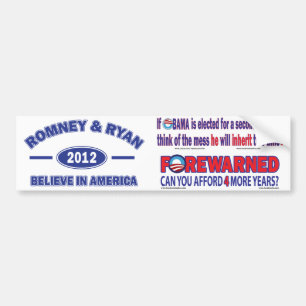 Romney und Ryan 2012 Autoaufkleber