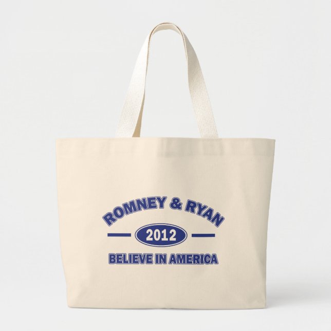 Romney und Ryan 2012 Jumbo Stoffbeutel (Vorne)