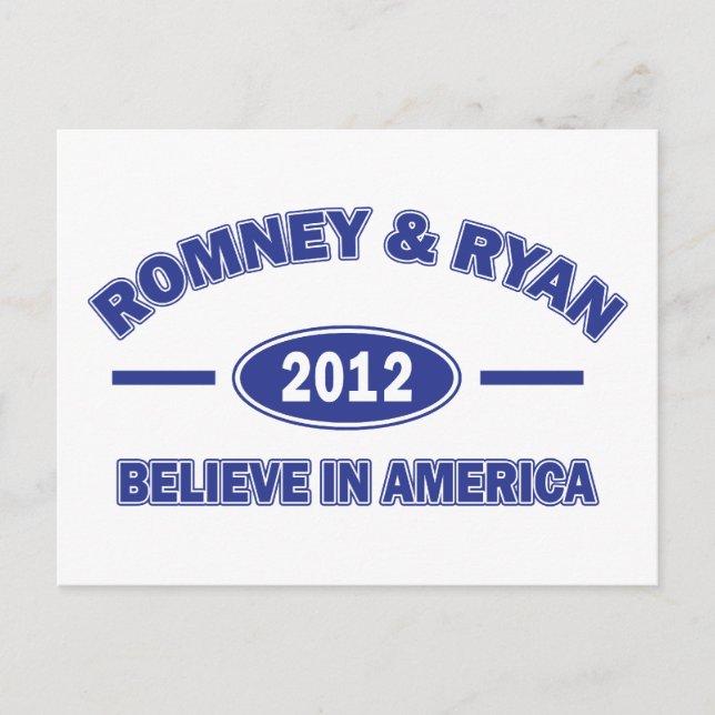Romney und Ryan 2012 Postkarte (Vorderseite)