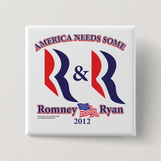 Romney und Ryan Button (Vorderseite)