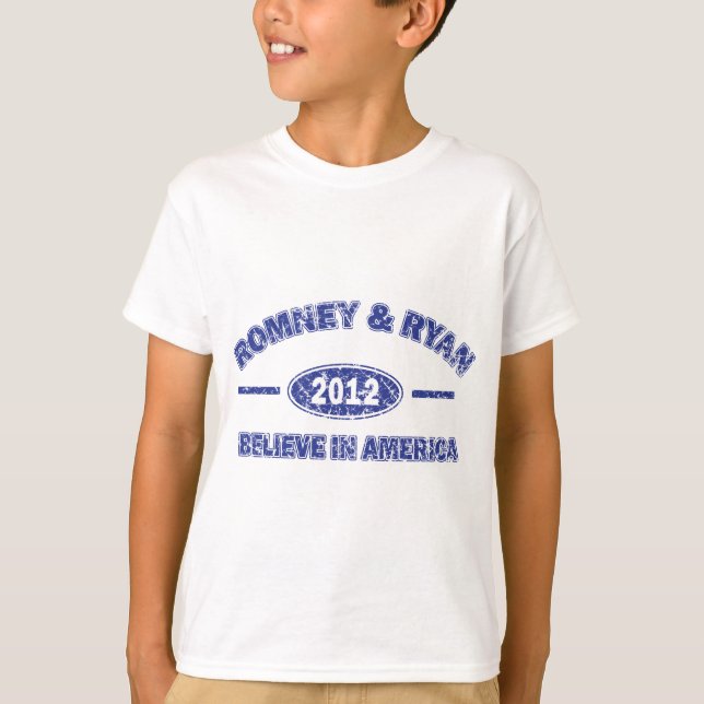 Romney und Ryan glauben an Amerika T-Shirt (Vorderseite)