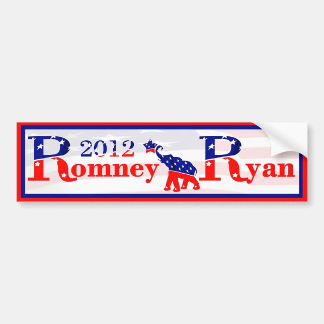 Romney und RyanAutoaufkleber 2012 Autoaufkleber (Vorne)