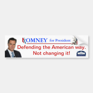 Romney: Verteidigung der amerikanischen Weise Autoaufkleber