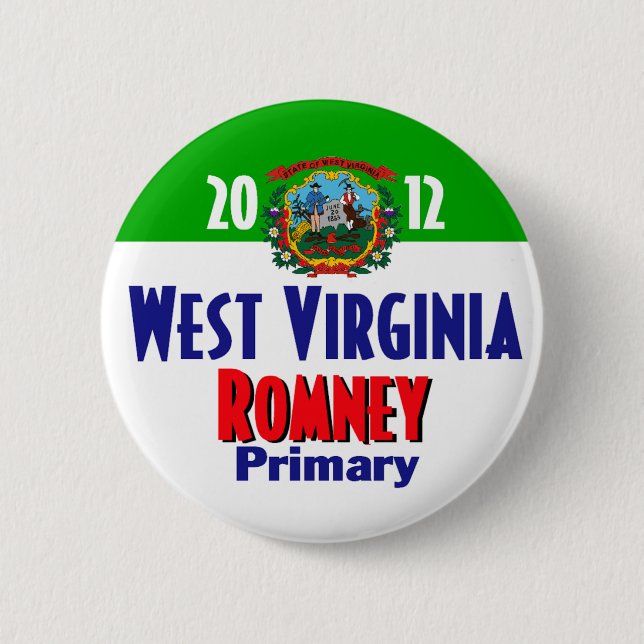 Romney WEST VIRGINIA Knopf Button (Vorderseite)