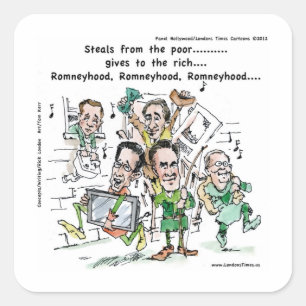 RomneyHood Funny gibt Tasse T-Shirts Karten etc. Quadratischer Aufkleber